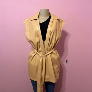 Marc New York Women's Beige Sleeveless  Coat